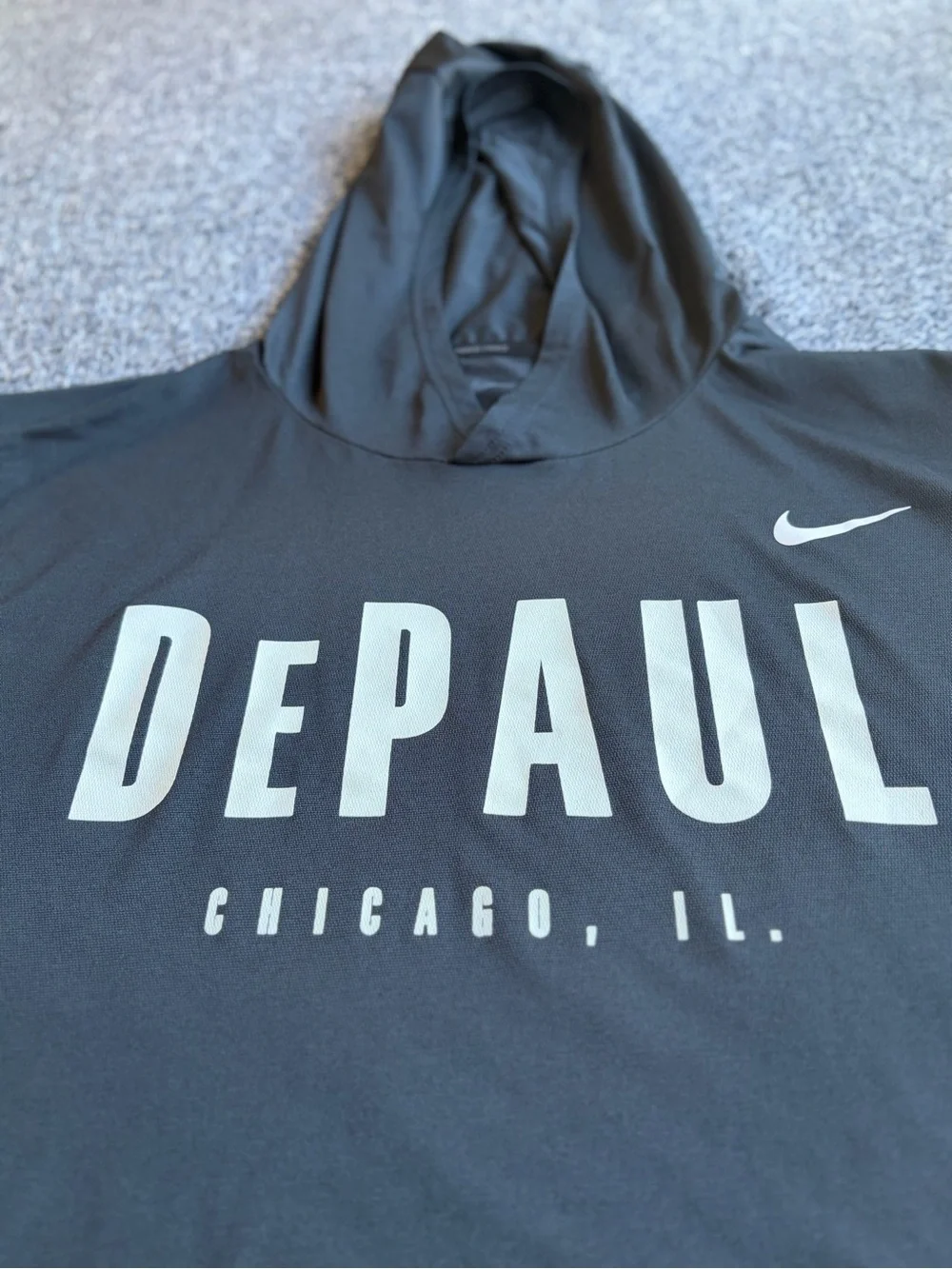 Nike Men's DePaul black Hooded Long-Sleeve Shirt Size 2XL